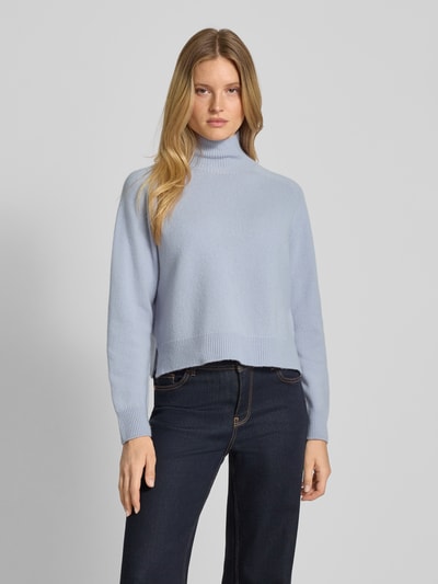 Drykorn Strickpullover mit Stehkragen Hellblau Melange 4