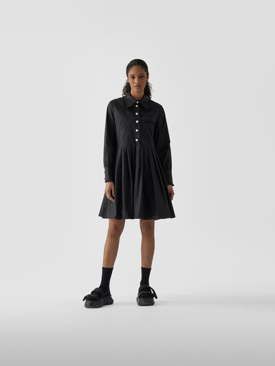 Custommade Blusenkleid mit Umlegekragen Schwarz 1