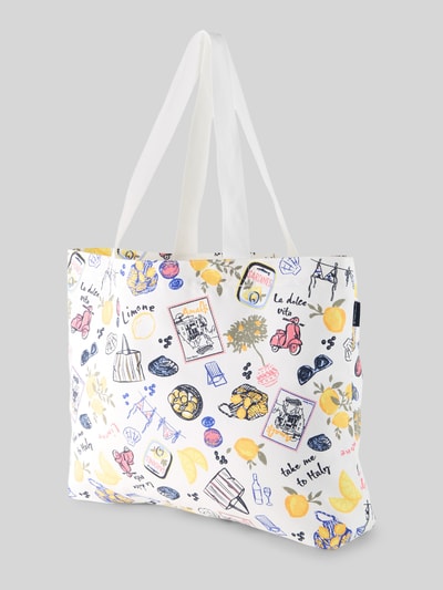 Tom Tailor Standtasche mit Schriftzug-Stitching Weiss 2