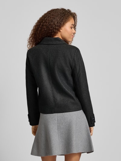 Only Krótki trencz z kołnierzem z połami model ‘FREJA LIFE’ Antracytowy melanż 5
