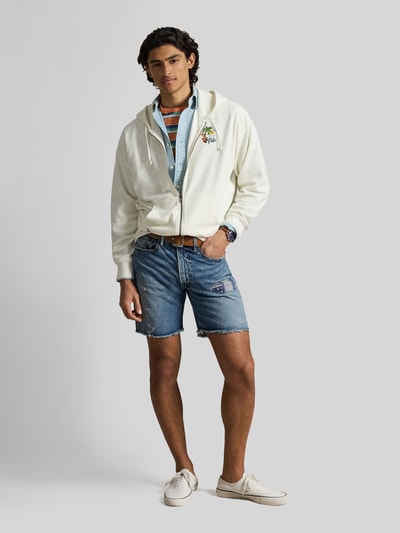 Polo Ralph Lauren Regular Fit Sweatjacke aus Baumwoll-Mix mit Rücken-Print Weiss 1