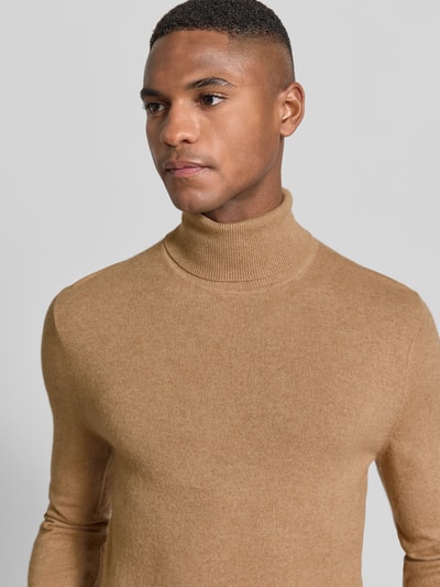 MCNEAL Regular fit coltrui van wolmix met kasjmier Camel gemêleerd - 3