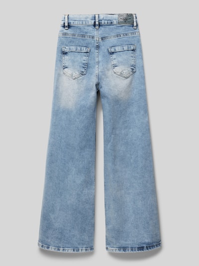 Blue Effect Wide leg jeans met labelpatch Blauw - 3