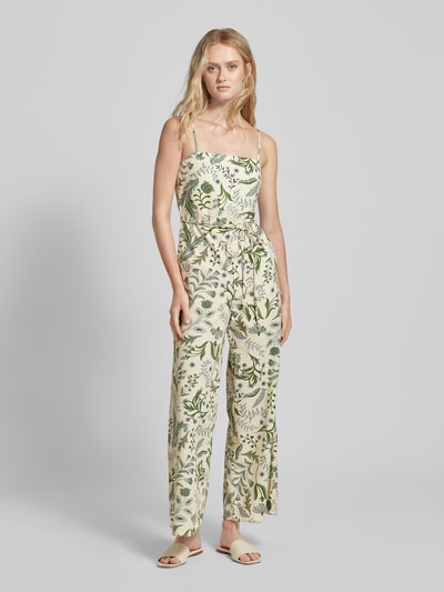 Mango Jumpsuit mit Bindegürtel Beige 4