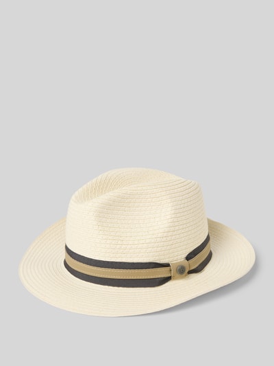 bugatti Strohhut mit Zierschleife Offwhite 1