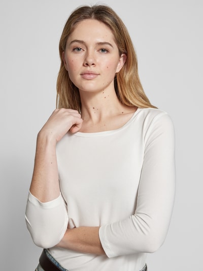 Weekend Max Mara Shaped Fit Longsleeve mit Baumwoll-Anteil Modell 'MULTIA' Weiss 3