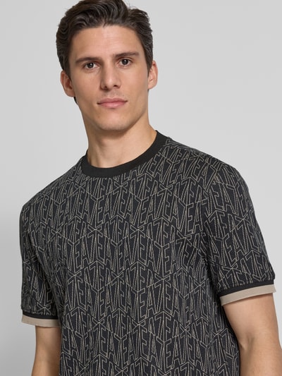 EA7 Emporio Armani T-Shirt mit Label-Print Modell 'TRAIN' Black 3