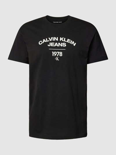 Calvin Klein Jeans T-Shirt mit Label-Print Black 2