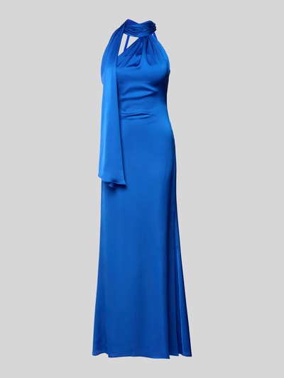 Productfoto, Neckholder-Abendkleid met sjaal van TROYDEN COLLECTION in satijn, aansluitende fit, midi-jurk, in kobaltblauw