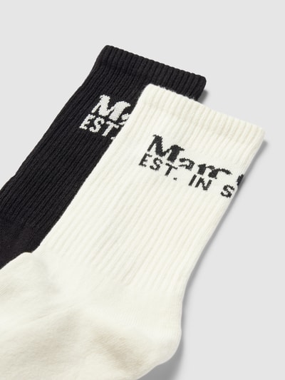 Marc O'Polo Socken mit Label-Print Modell 'Charlie' im 2er-Pack Offwhite 2