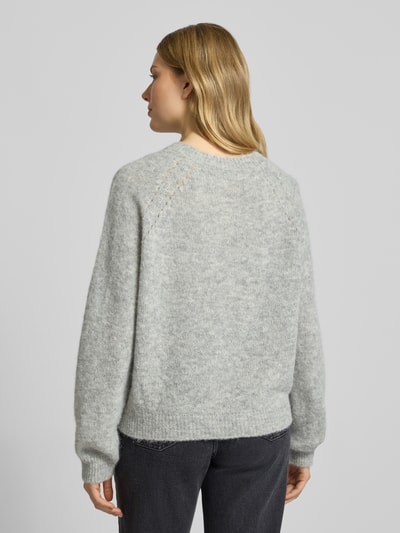 Drykorn Sweter z dzianiny z mieszanki wełny z alpaki model ‘PEMIRI’ Jasnoszary melanż 5