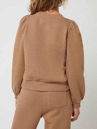 Second Female Sweatshirt met pofmouwen, model 'Carmella' Camel - 5