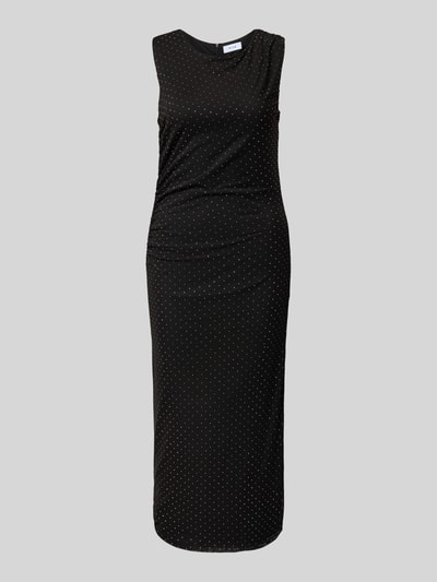 VILA Midikleid mit Rundhalsausschnitt Modell 'MINNA' Black 2