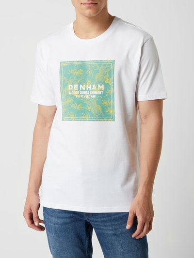 DENHAM T-shirt z bawełny ekologicznej model ‘Coby’ Biały 4