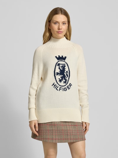 Tommy Hilfiger Regular fit gebreide pullover van een mix van wol en katoen Wit - 4