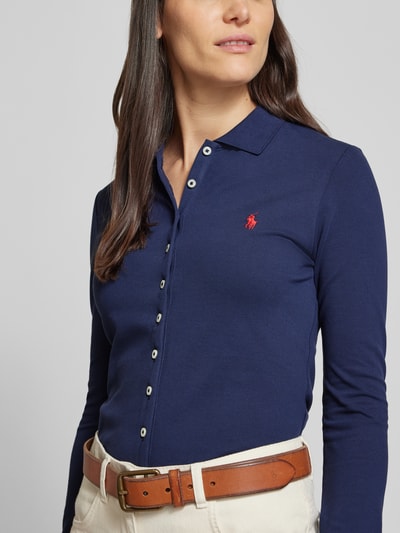 Polo Ralph Lauren Shirt met lange mouwen en labelstitching Marineblauw - 3