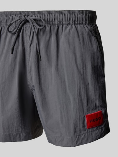 HUGO Badeshorts mit Label Patch Modell 'DOMINICA' Anthrazit 2