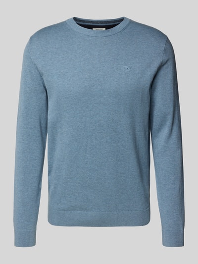 Tom Tailor Regular Fit Strickpullover aus reiner Baumwolle Jeansblau 2