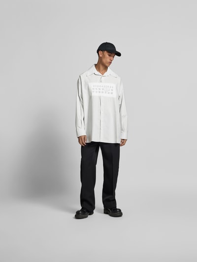 MM6 Maison Margiela Relaxed Fit Freizeithemd mit Logo-Detail Weiss 1