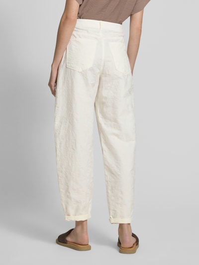 Christian Berg Woman Stoffhose aus Baumwoll-Leinen-Mix Offwhite 5