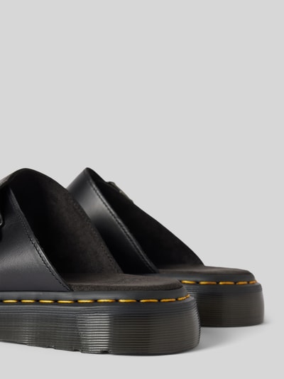 Dr. Martens Slides aus Leder mit Dornschließe Modell 'Josef' Black 2