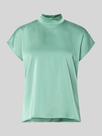 Produktfoto, Regular Fit Blusentop aus reiner Baumwolle von Jake*s Collection in Pastellgrün, glatte Oberfläche, schlichte Form