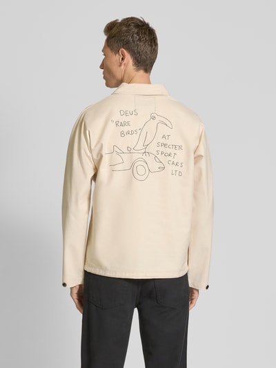 DEUS EX MACHINA Sweatshirt mit kurzem Reißverschluss Modell 'SPECTER' Offwhite 5