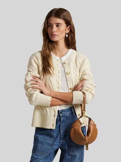 Polo Ralph Lauren Regular Fit Strickjacke aus Wolle mit Kaschmir-Anteil Offwhite 4