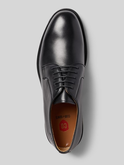 Productfoto, Derby aus leer met label in reliëf Model 'UMMO' van CG – CLUB of GENTS, gecoat, afgerond model, structuurzool, hakhoogte maat 44: 3 cm, schachthoogte: 7 cm, schachtbreedte: 10 cm