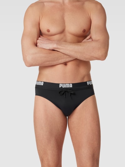 Puma Badehose mit Label-Detail Black 1