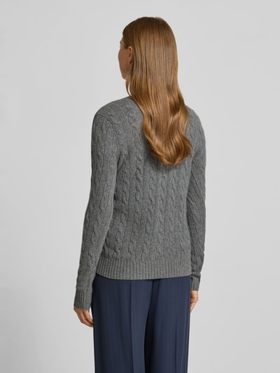 Polo Ralph Lauren Gebreide pullover met kasjmier, model 'KIMBERLY' Middengrijs gemêleerd - 5