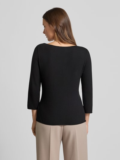 Someday Shirt met lange mouwen van viscosemix met ronde hals, model 'Kirosa' Zwart - 5