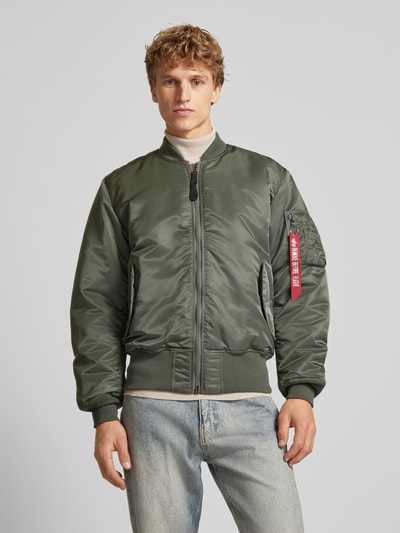 Alpha Industries Bomberka ze stójką Oliwkowy 4