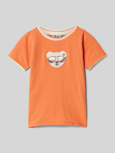 Steiff T-Shirt mit Label-Detail Orange 1