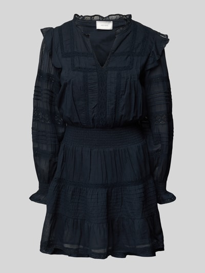 Neo Noir Minikleid mit V-Ausschnitt Modell 'Aran' Marine 2