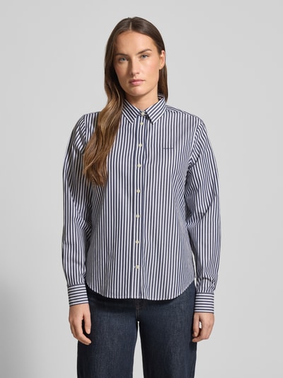 GANT Hemdbluse aus Baumwolle mit Streifenmuster Marine 4