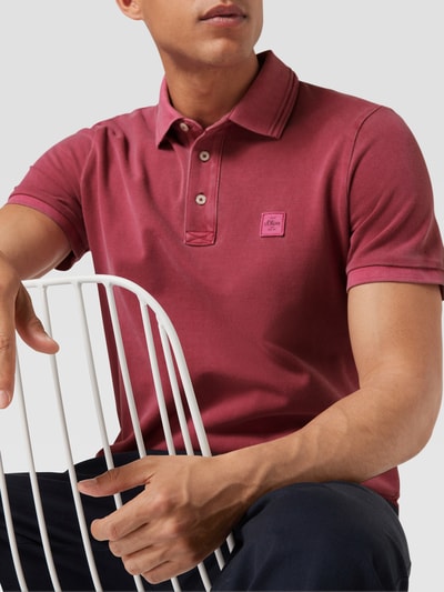 s.Oliver RED LABEL Poloshirt met labelpatch Fuchsia - 3