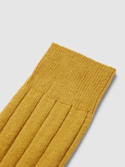 Falke Socken mit elastischem Rippenbündchen Messing 2