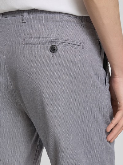 SELECTED HOMME Slim Fit Shorts mit Strukturmuster Modell 'LUTON' Blau Melange 3