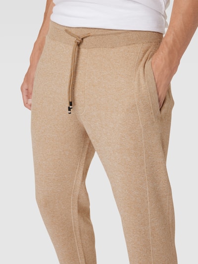 BOSS Sweatpants mit Schurwoll-Anteil Modell 'Onestino' Beige 3