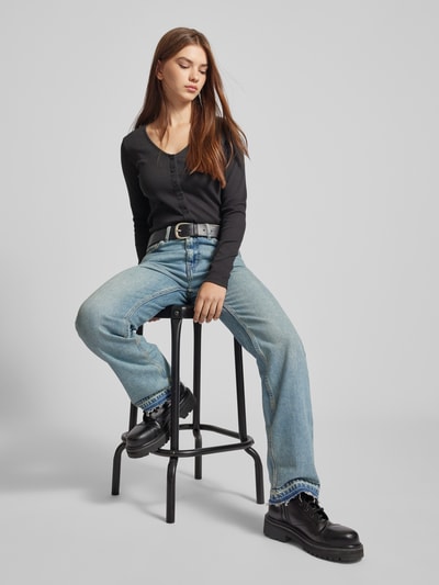 Levi's® Bluzka z długim rękawem i listwą guzikową na całej długości model ‘MUSE’ Czarny 1