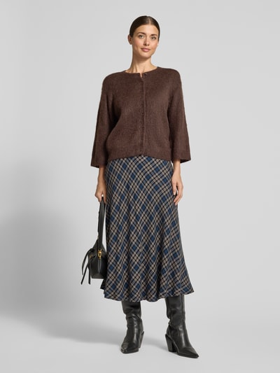 OPUS Strickjacke aus Woll-Mohair-Mix Modell 'Disille' Mittelbraun 1