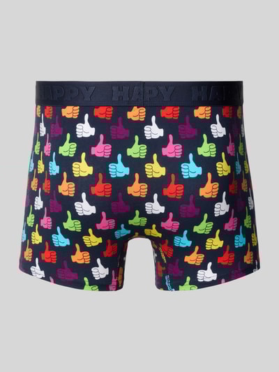 Happy Socks Pants mit elastischem Logo-Bund im 3er-Pack Black 3