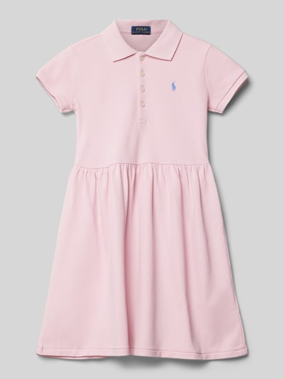 Polo Ralph Lauren Kids Sukienka mini z wyhaftowanym logo Jasnoróżowy 1