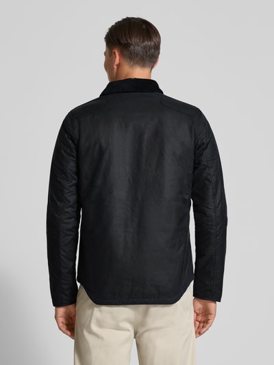 Barbour Tailored Fit Wachsparka aus reiner Baumwolle Modell 'REELIN' Marine 5