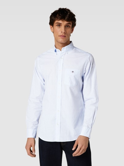 GANT Koszula casulowa o kroju regular fit ze wzorem w kratkę vichy model ‘POPLIN’ Jasnoniebieski 4
