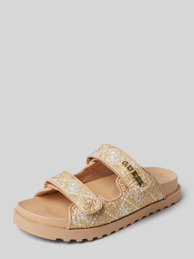 Guess Slides mit Label-Applikation Modell 'FADELIZZ' Beige 1