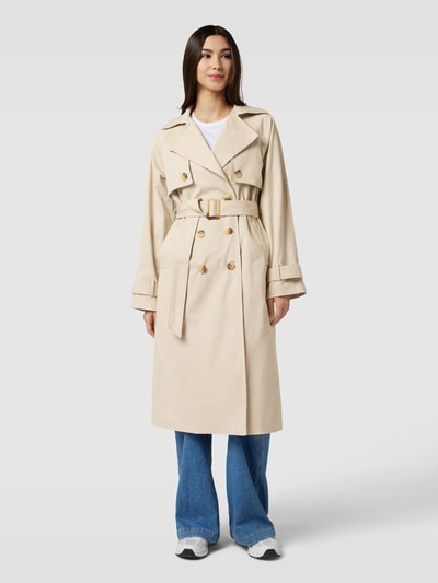 YAS Trenchcoat in unifarbenem Design Modell 'YASTERONIMO' Beige 4