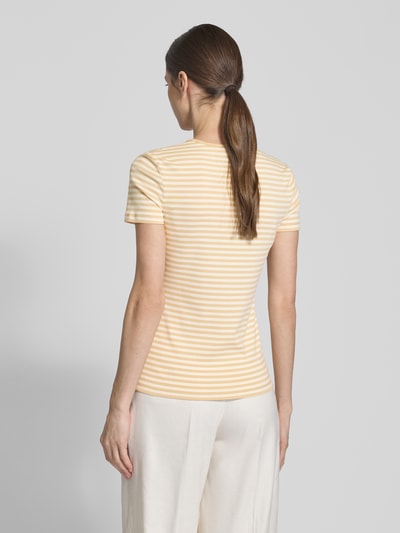 Lauren Ralph Lauren T-Shirt mit geripptem Rundhalsausschnitt Beige 5