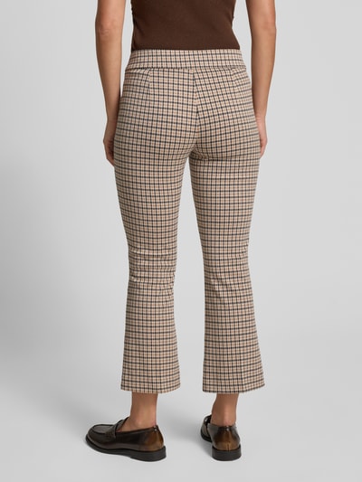 comma Flared cut broek met persplooien Beige - 5